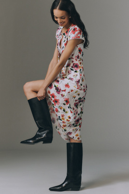 Reformation Dominique Pointed-toe Boots In Black