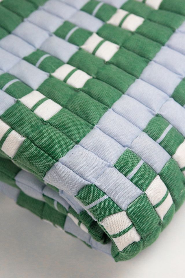 Archive New York Checkered Quilted Sujani Blankets #1
