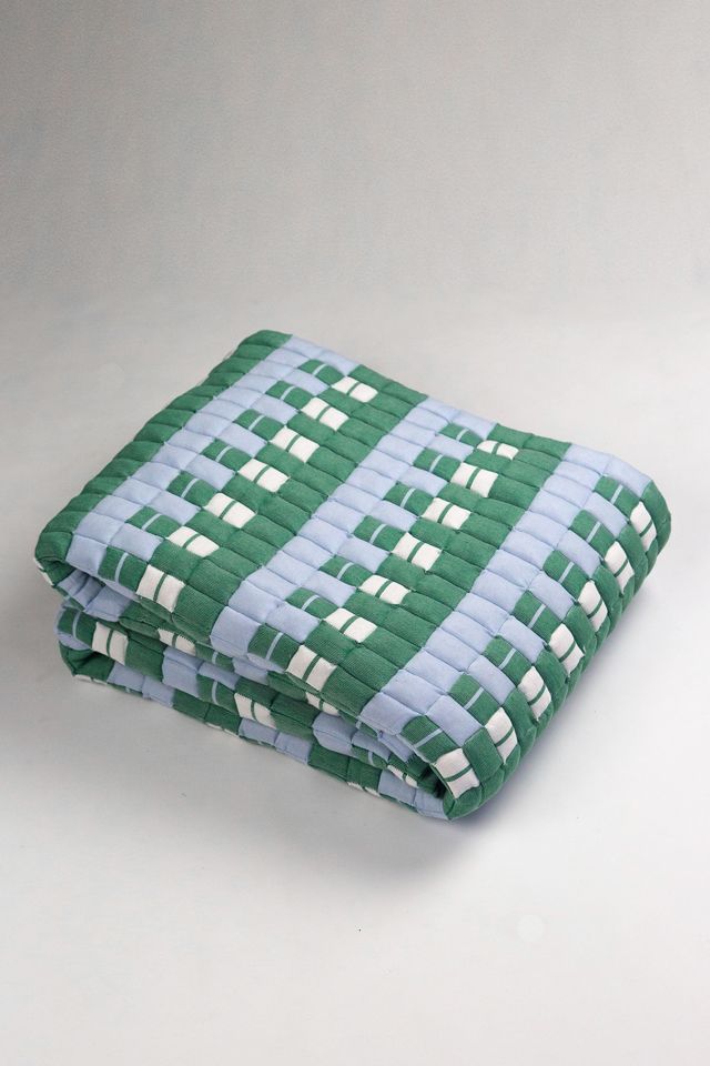 Archive New York Checkered Quilted Sujani Blankets #2