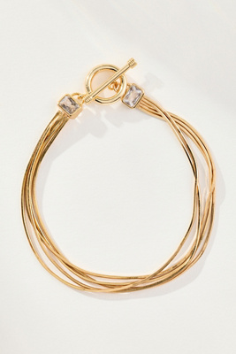 By Anthropologie Multi Strand Layered Bracelet In Gold