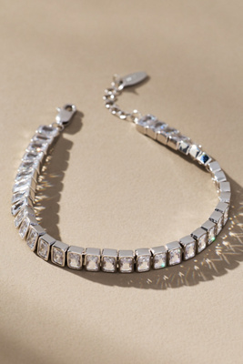By Anthropologie Single Tennis Bracelet In Silver