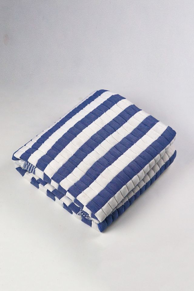 Archive NY Striped Quilted Sujani Blanket #1