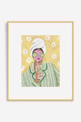Woman Relaxing at the Beauty Salon Wall Art