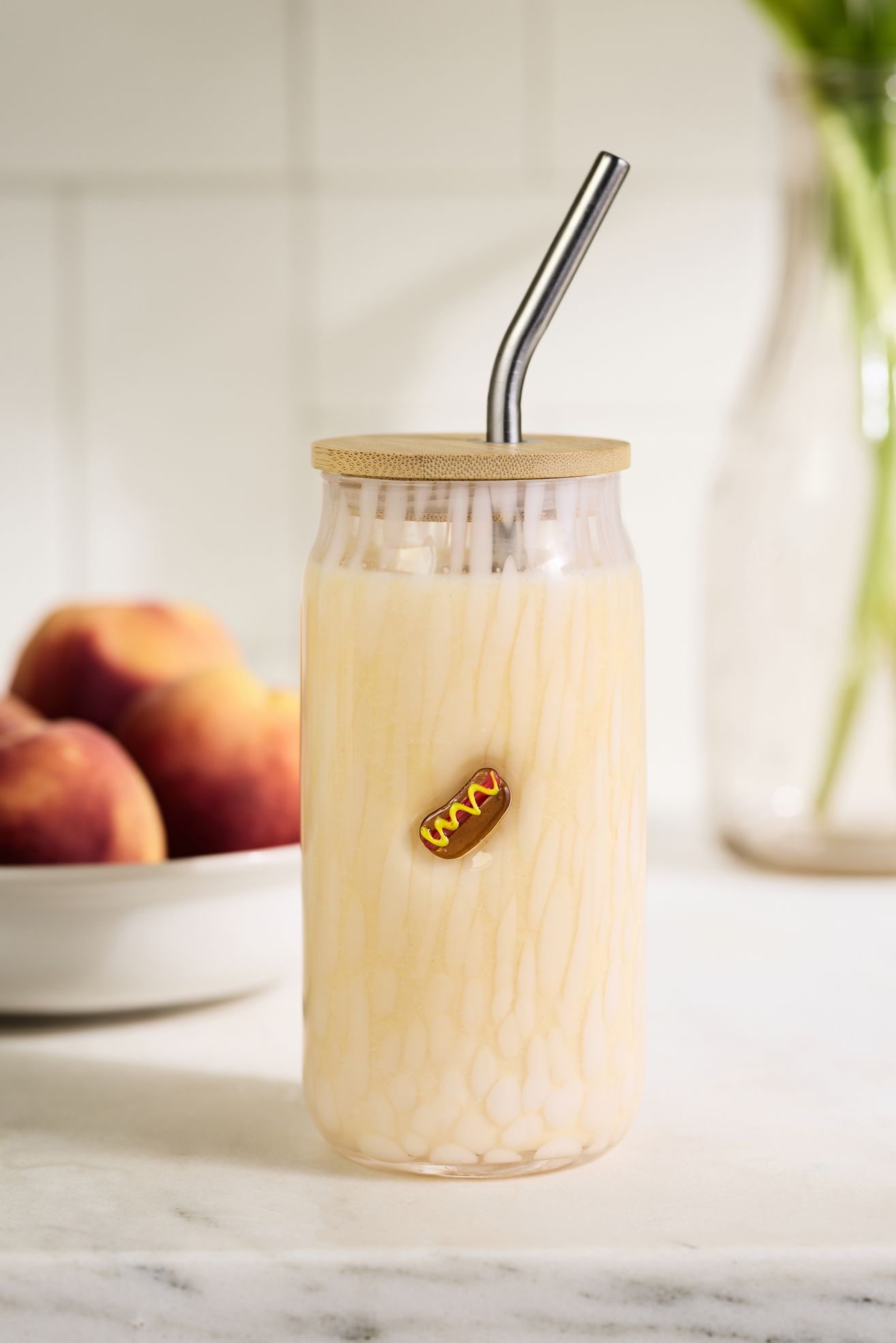 The Confetti Icon Juice Glass Tumbler with Lid - Hotdog, One Size