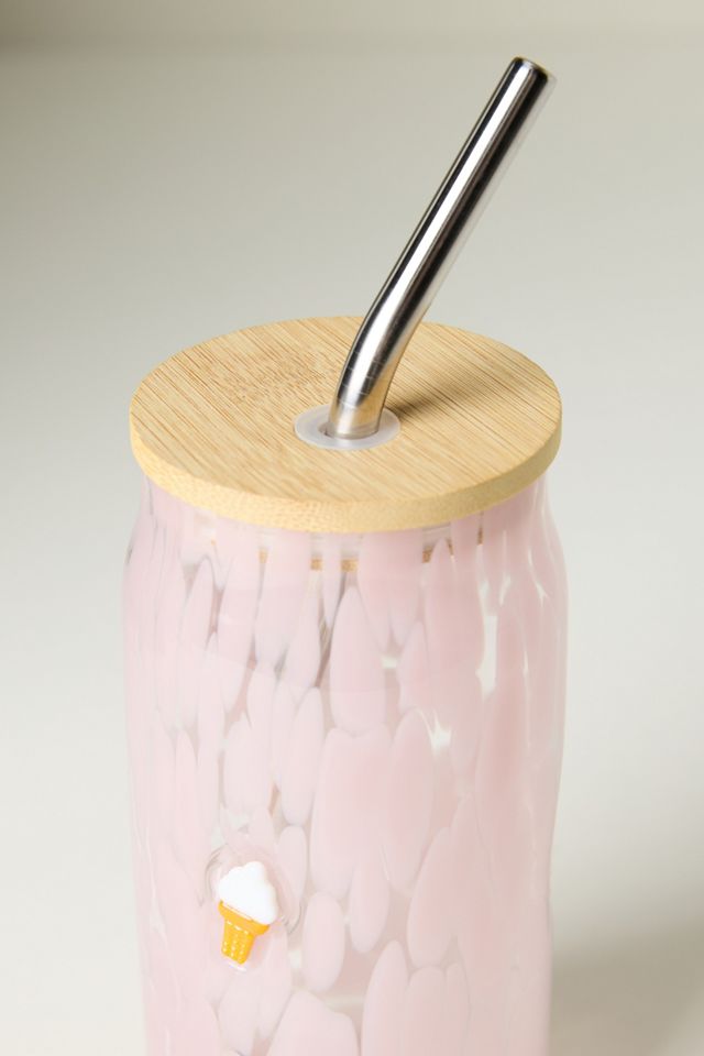 Verre à jus Icon Confetti avec couvercle et paille #2