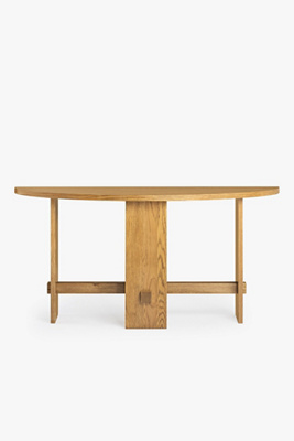 Anthropologie Saguaro Oak Demi-lune Console Table In Brown