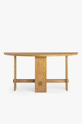 Saguaro Oak Demi-Lune Console Table