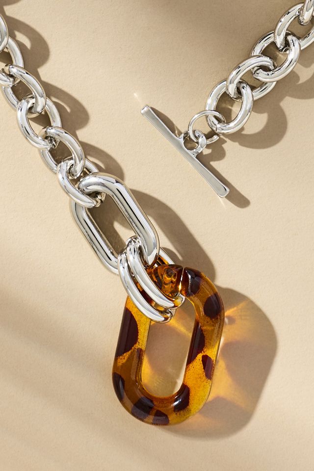 Layered Link Pendant Necklaces, Set of 2 #1