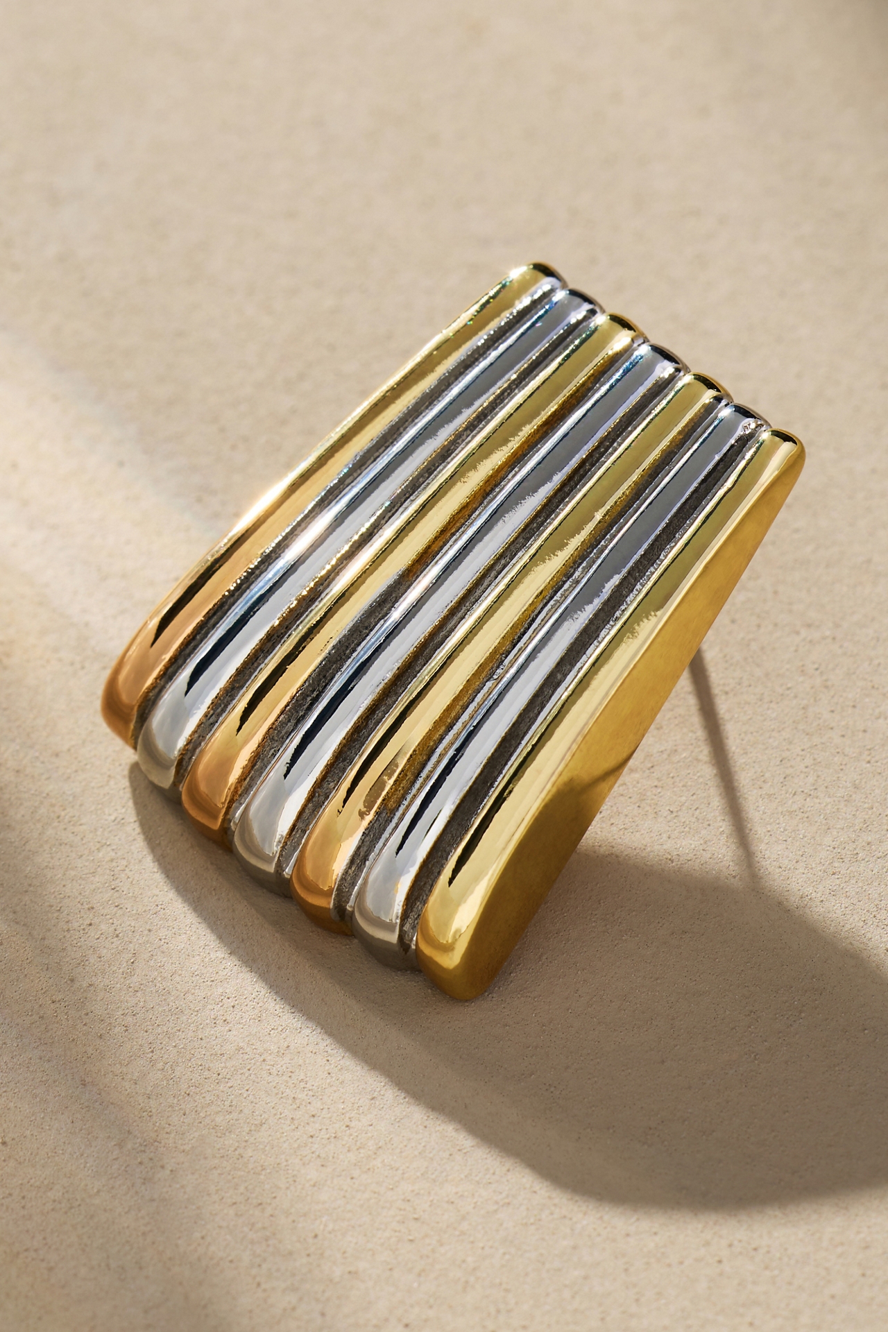 Two-Tone Linear Earrings