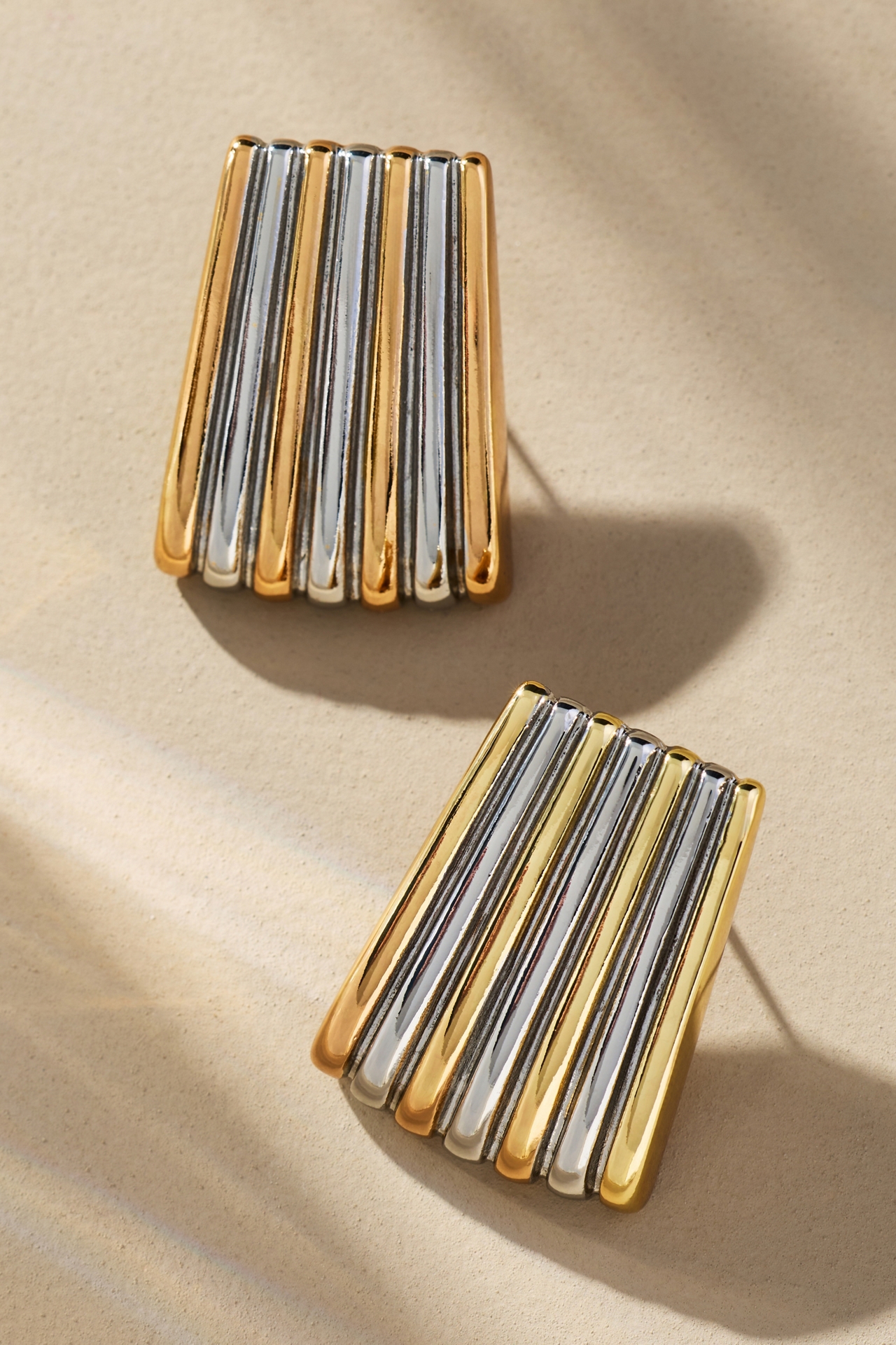 Two-Tone Linear Earrings