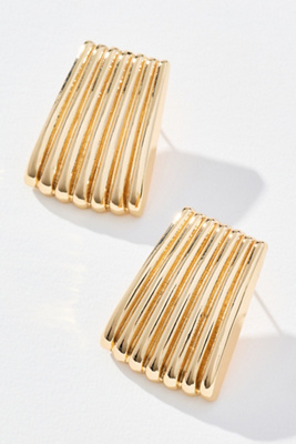 By Anthropologie Linear Post Earrings In Gold