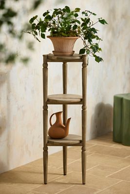 Solarium Tiered Teak Plant Stand