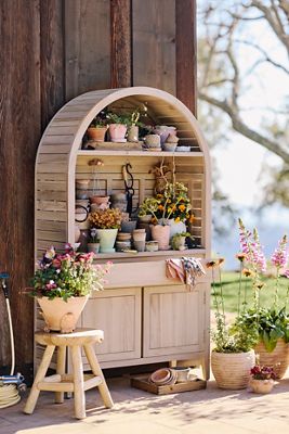 Conservatory Teak Storage Cabinet