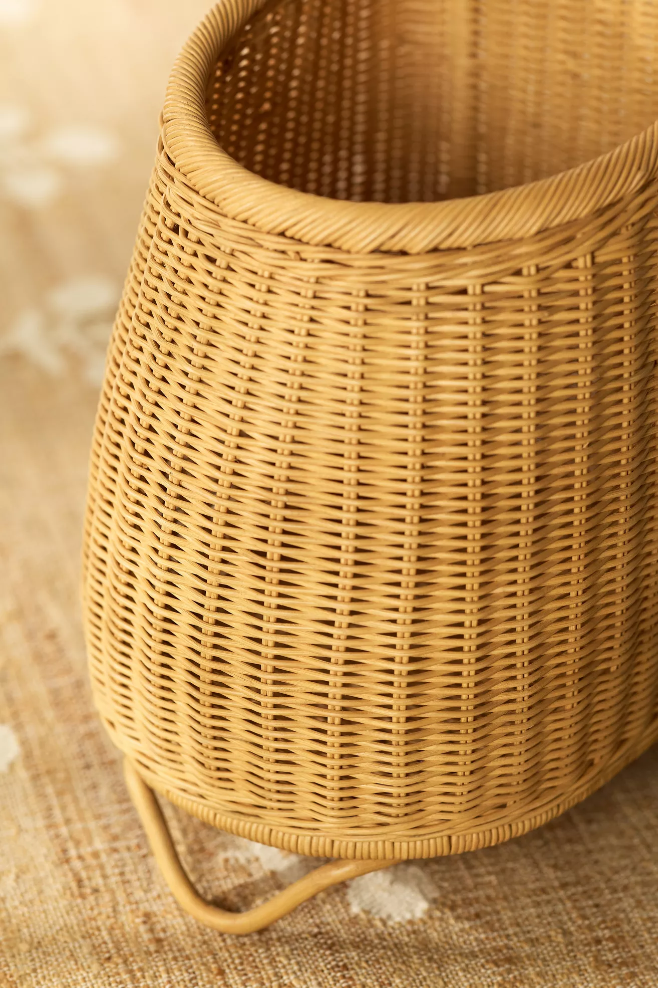Woven Wicker Market Cart - thumbnail 2