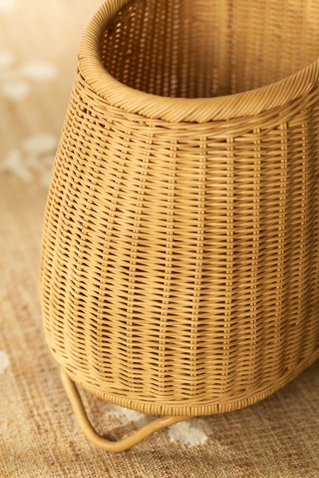 Woven Wicker Market Cart #1