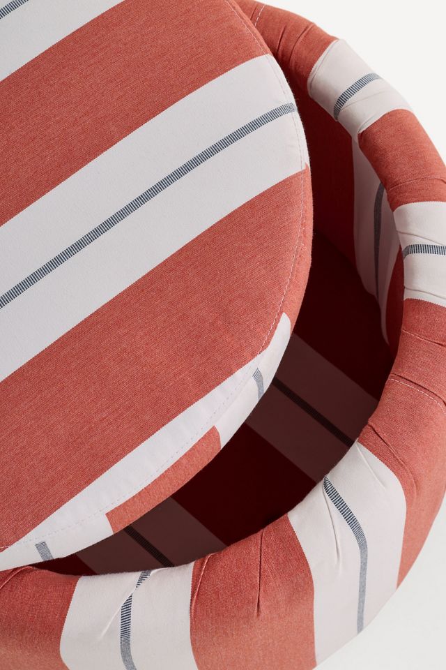 Sunbrella® Stripe Small Storage Ottoman #4