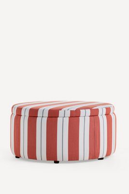 Sunbrella® Stripe Large Storage Ottoman