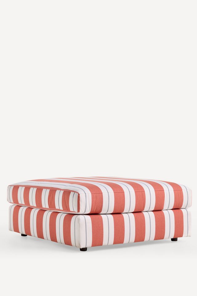 Denver Sunbrella® Stripe Outdoor Ottoman #1