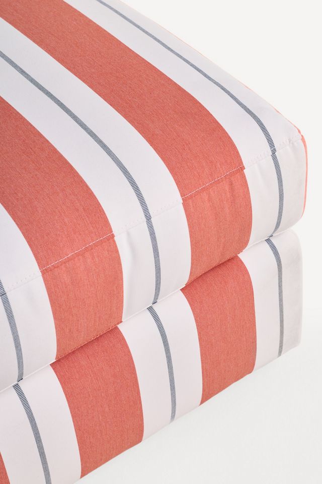 Denver Sunbrella® Stripe Outdoor Ottoman #2