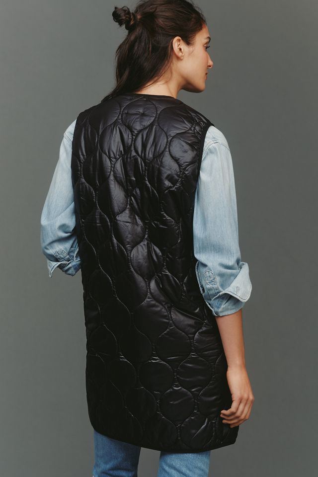 Do Everything in Love Long Quilted Puffer Vest #1