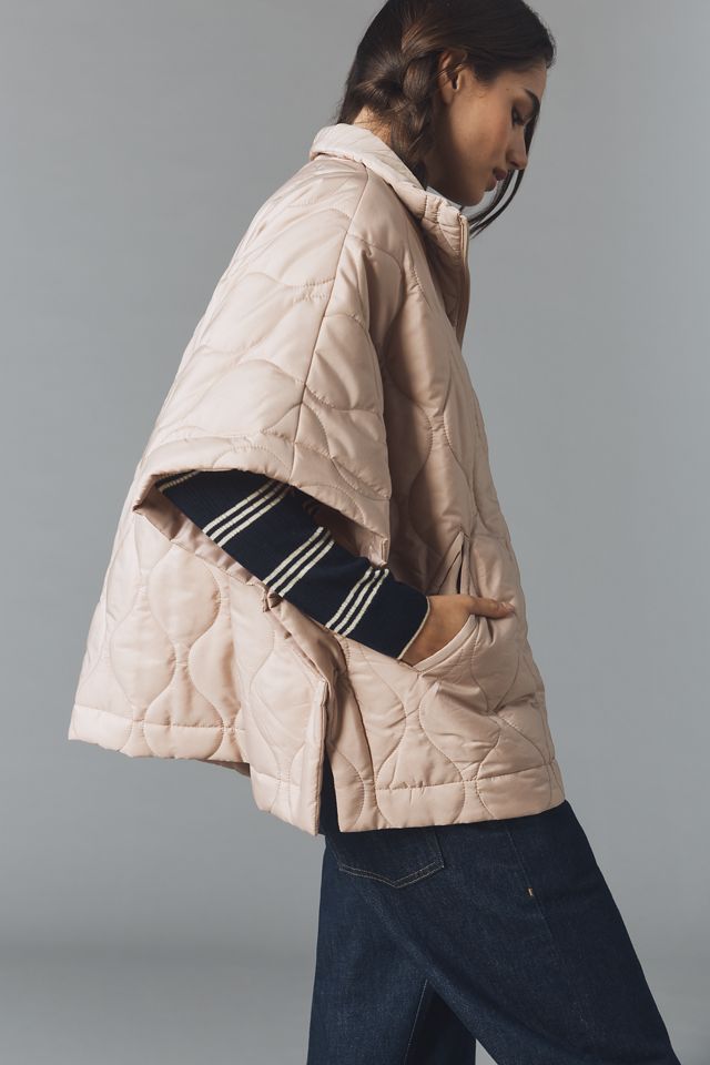 Do Everything in Love Quilted Puffer Poncho #1