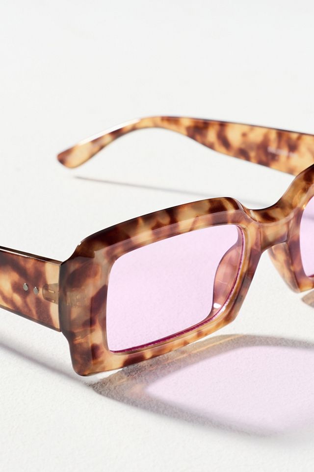 Eyeking Rectangle Tortoiseshell Sunglasses | Anthropologie display picture 3
