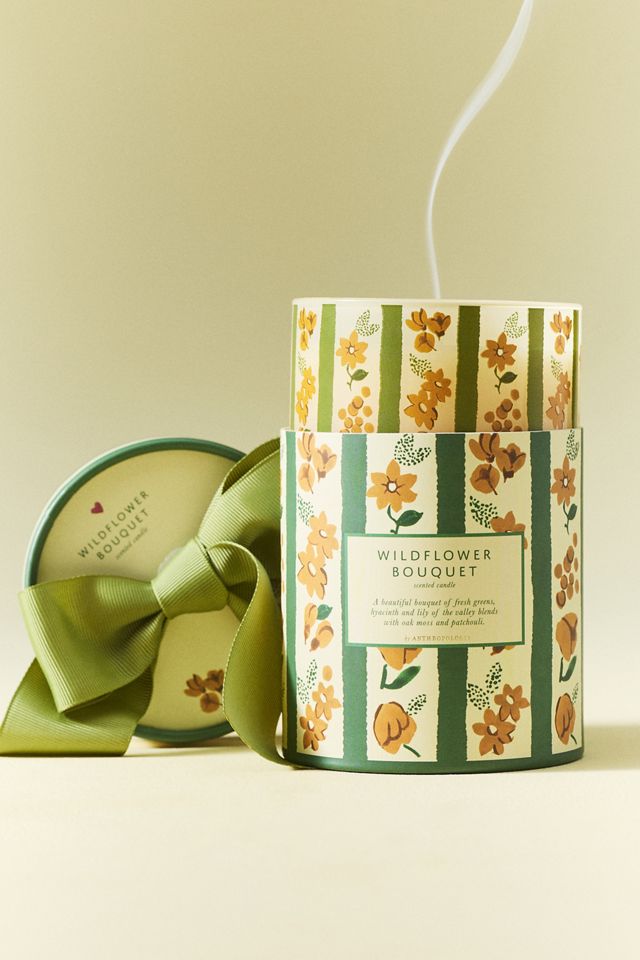 Floral Wildflower Bouquet Boxed Glass Candle #2