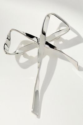Metal Bow Brooch