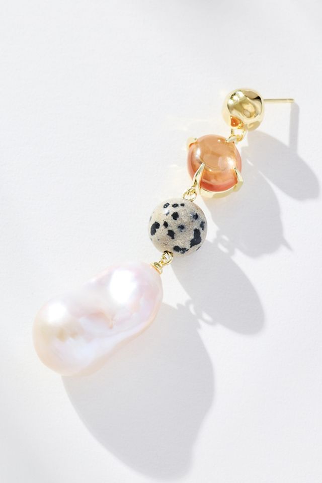 F+H Studios Mixed Bag Pearl Drop Earrings #1