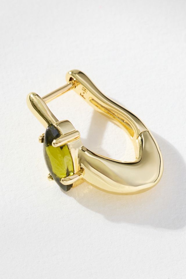 F+H Studios Modernist Gemstone Link Earrings #1