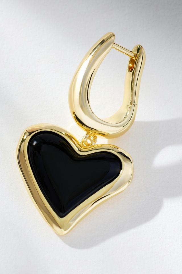 F+H Studios Whitney Heart Charm Earrings #1