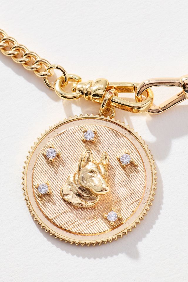 Dog Coin Crystal Necklace #1