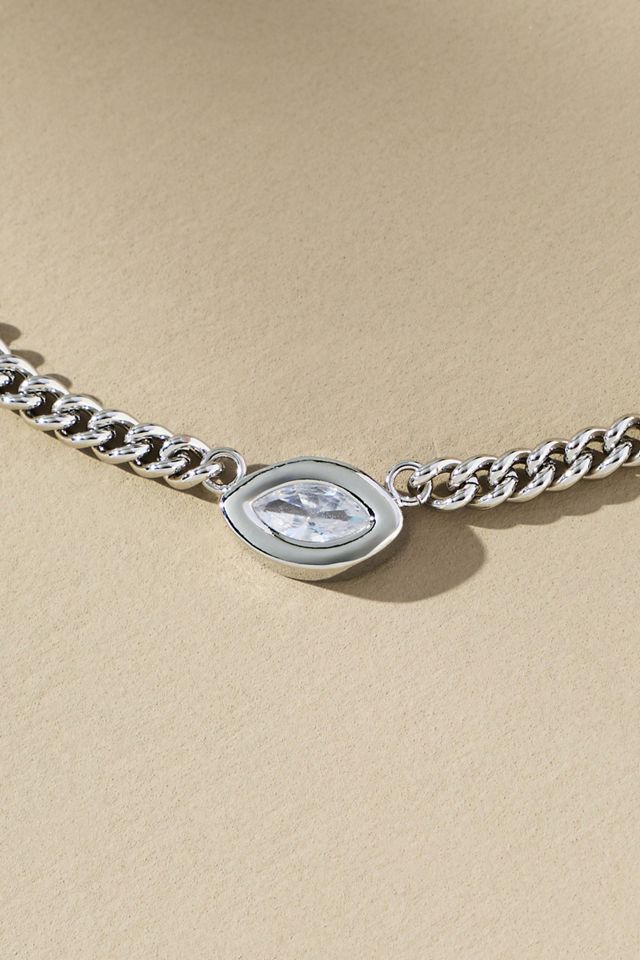 Thick Chain Crystal Necklace #1