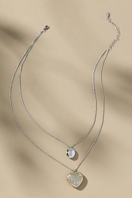 Layered Heart Charm Necklace