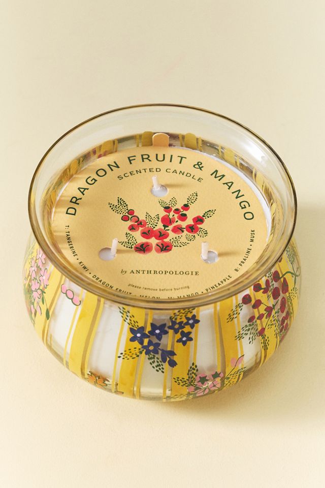 Scandi Fruity Dragon Fruit & Mango Low Wide Glass Candle #2