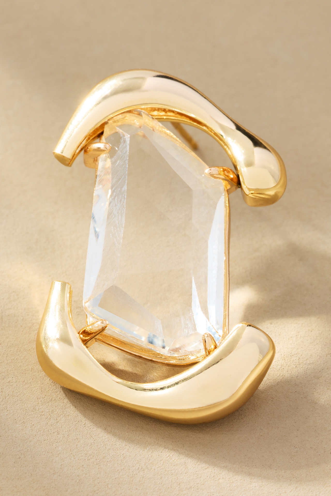 Framed Crystal Drop Earrings