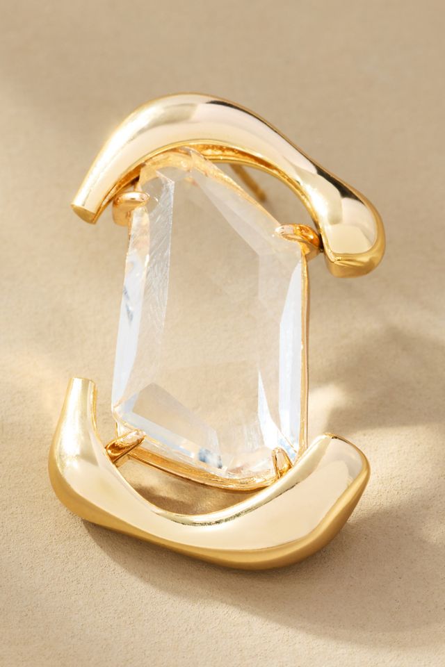 Framed Crystal Drop Earrings #1