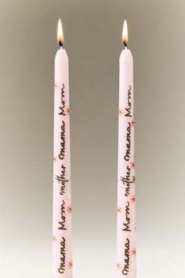 Mama Taper Candles, Set of 2