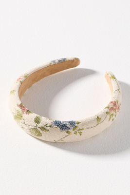By Anthropologie Puffy Tapestry Headband In Multi