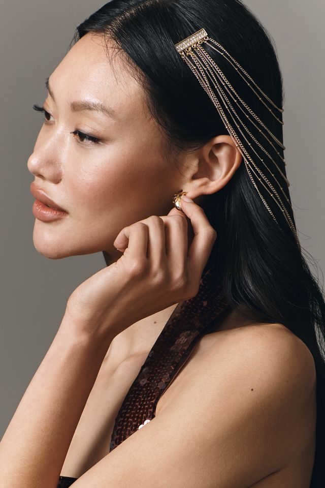 Large Metal Chain Hair Pin #1