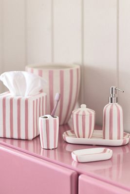 Striped Ceramic Canister