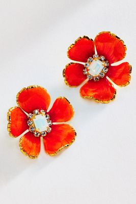 The Pink Reef Floral Post Earrings