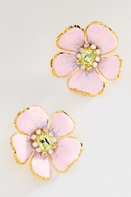 The Pink Reef Floral Post Earrings