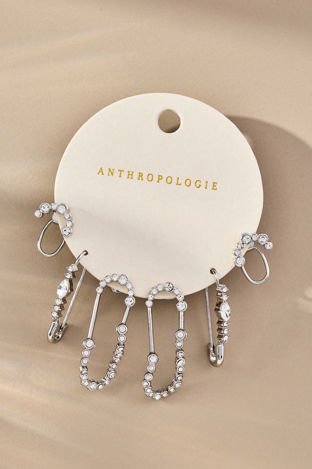 Crystal Loop Earrings, Set of 3 #1