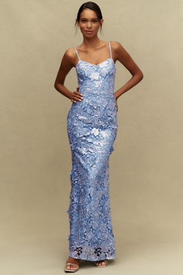 Dress The Population Giovanna V-Neck Mermaid Maxi Dress | Anthropologie
