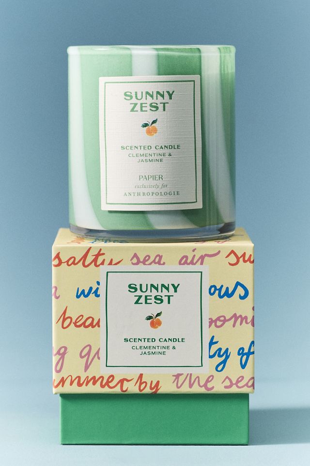 Papier x Anthropologie Fruity Clementine & Jasmine Boxed Glass Candle #1