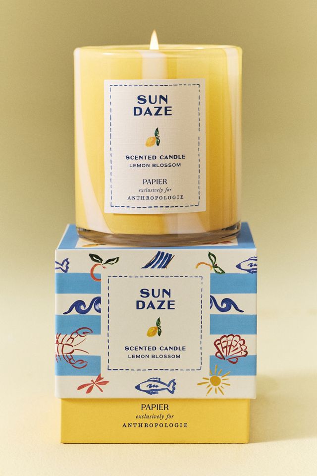 Papier x Anthropologie Floral Lemon Blossom Boxed Glass Candle #1
