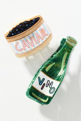 Frasier Sterling Veggie Hair Claw Clips, Set of 3  display picture 1