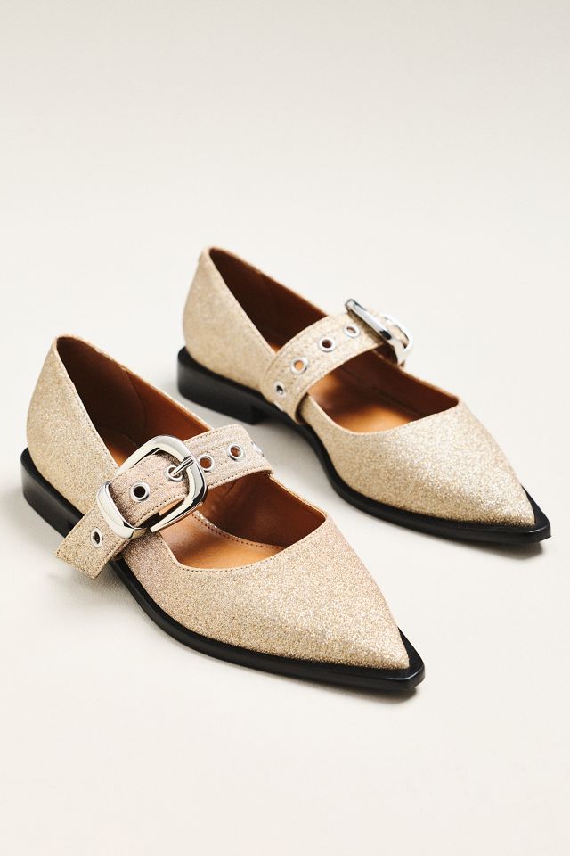 @merricksart x Maeve Pointed-Toe Moto Mary Jane Flats #2