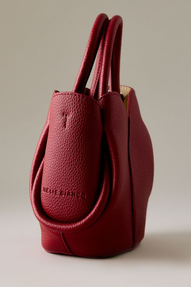 Bolso Mini Tote Melie Bianco Tulip de Mano Superior y Transversal #1